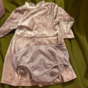 Rose gold velvet dress